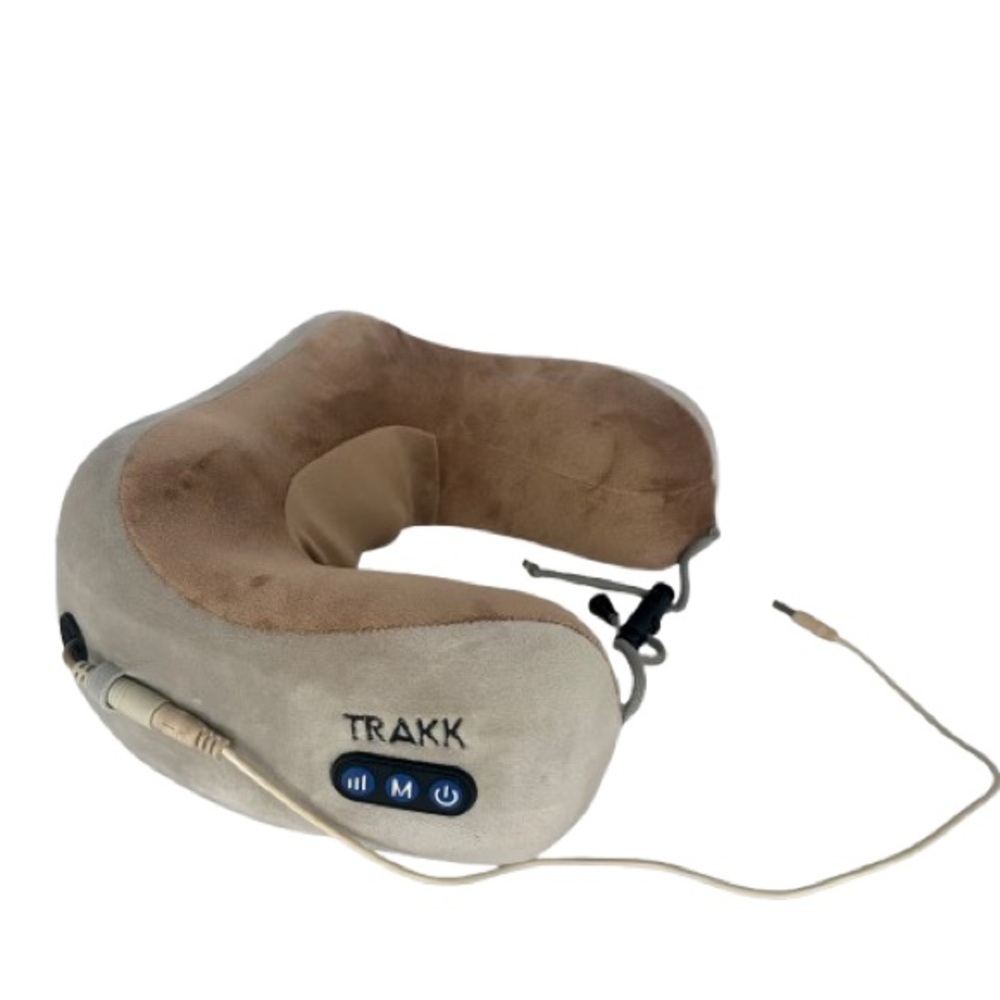 TRAKK Wireless Shiatsu Massage Kaki Neck Pillow Rechargeable Travel Massager